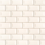 Almond Glossy Inverted Beveled Tile 3x6 Tile