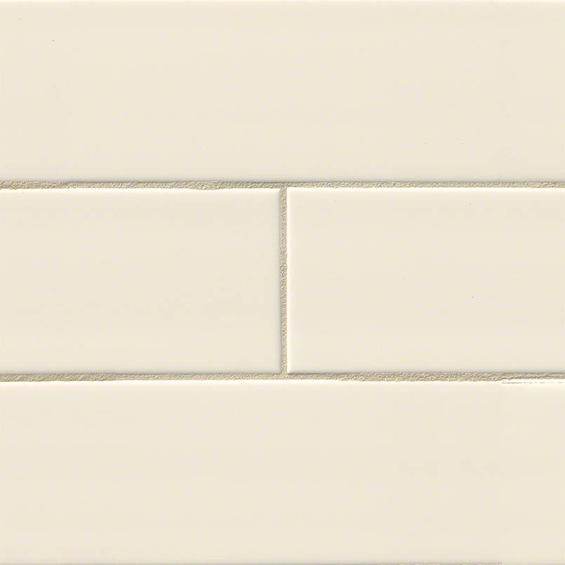 Almond Glossy Subway 4x16 Tile