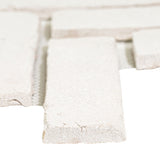 Alpine White Clay Brick Tile  - Herringbone Tile