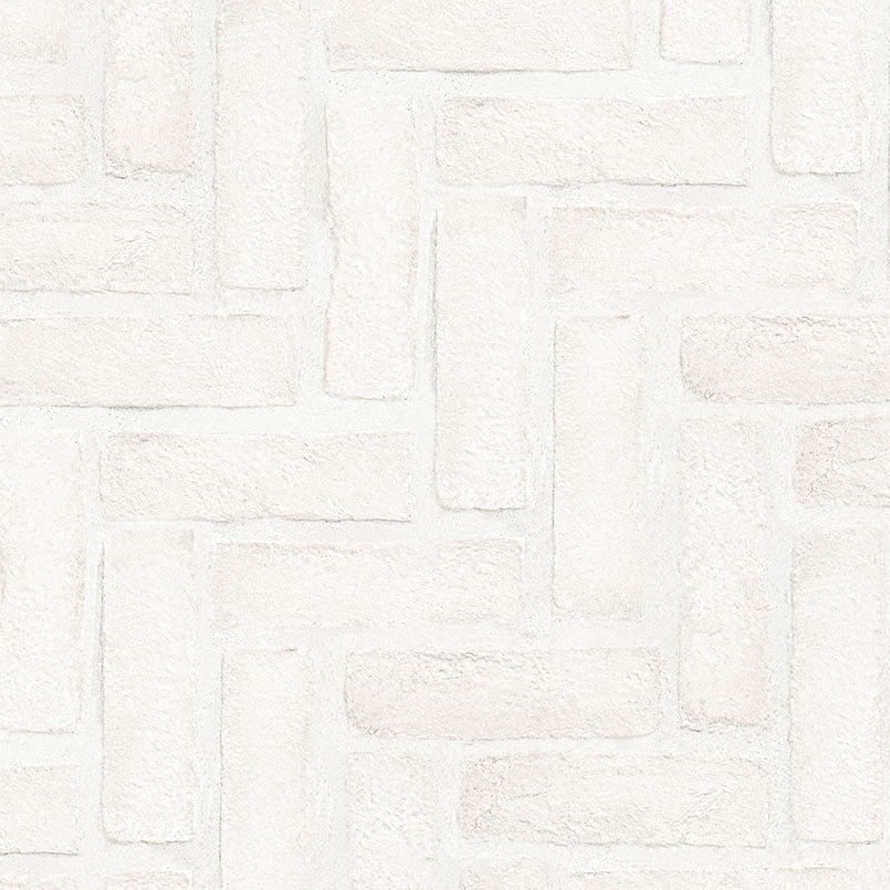 Alpine White Clay Brick Tile  - Herringbone Tile