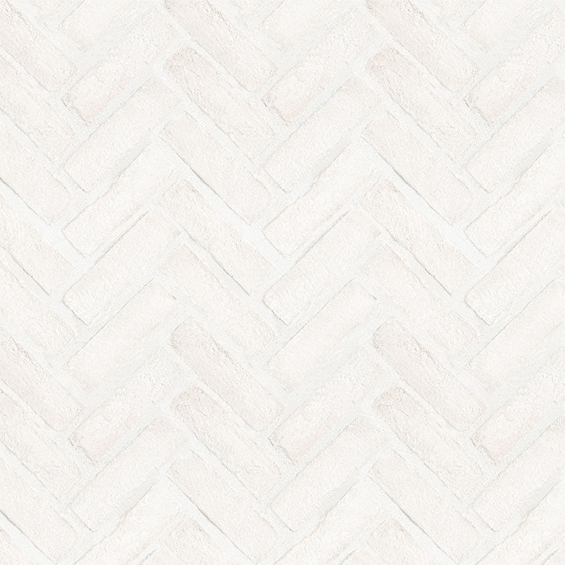 Alpine White Clay Brick Tile  - Herringbone Tile