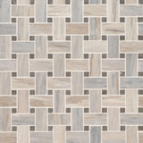 Angora Polished Basketweave Tile