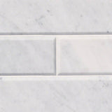 Arabescato Carrara Beveled Tile 4x12 Tile