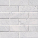 Arabescato Carrara Beveled Tile 4x12 Tile