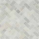 Arabescato Carrara Herringbone Pattern Tile