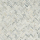 Arabescato Carrara Herringbone Pattern Tile