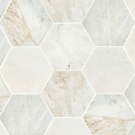 Arabescato Venato 8" Hexagon Honed Tile