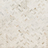 Arabescato Venato White Herringbone Tile