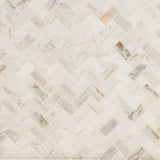 Arabescato Venato White Herringbone Tile