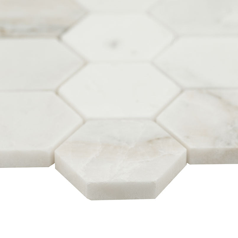 Arabescato Venato White Hexagon Tile