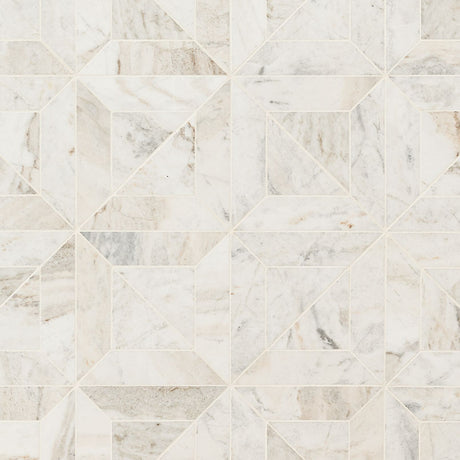 Arabescato Venato White Argyle Tile