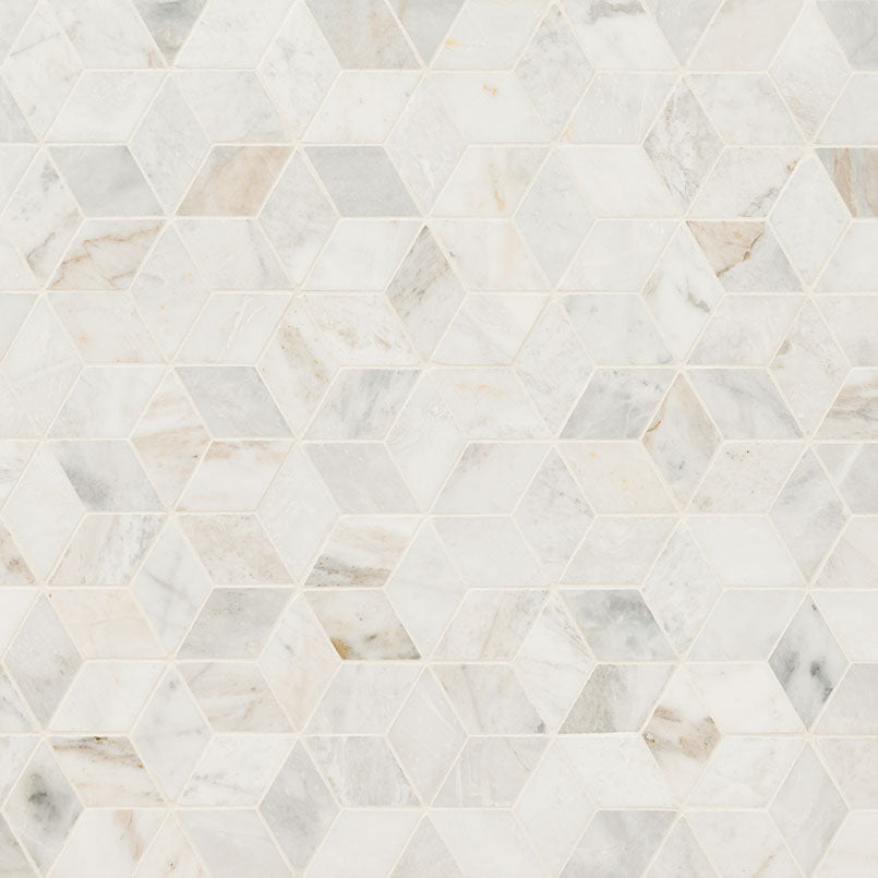 Arabescato Venato White Cube Marble Tile