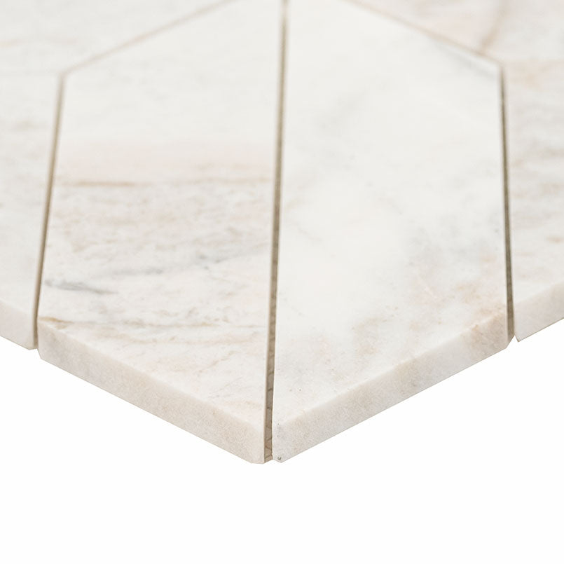 Arabescato Venato White Argyle Tile