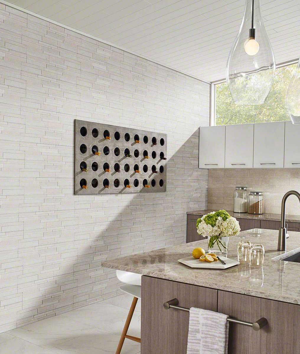 Arctic White 3d Stacked Stone Tile