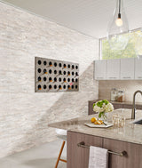 Arctic White Mini Stacked Stone Tile