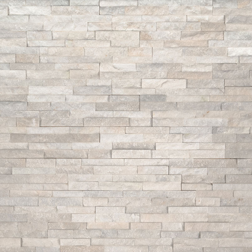 Arctic White Mini Stacked Stone Tile