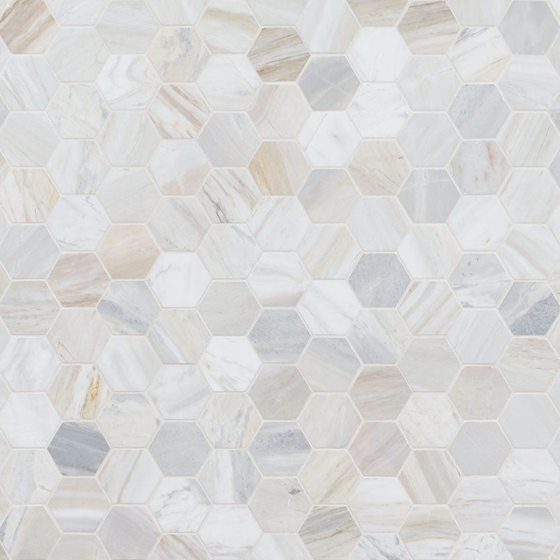 Athena Gold 2" Hexagon Honed Mosaic Tile