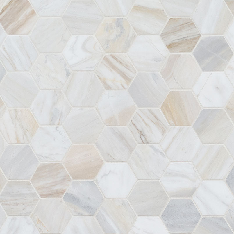 Athena Gold 2" Hexagon Honed Mosaic Tile