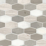 Bellagio Blend Elongated Hexagon Mosaic Tile