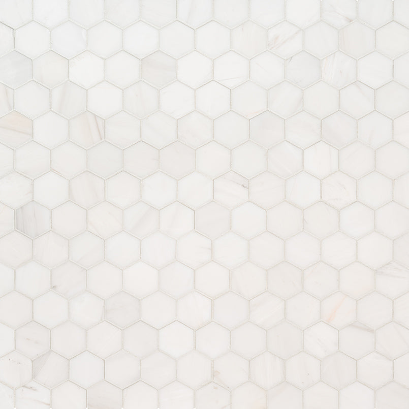 Bianco Dolomite 2” Hexagon Mosaic Tile