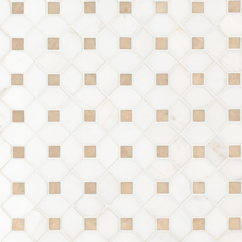 Bianco Dolomite Crema Dotty Pattern Tile