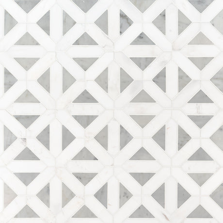 Bianco Dolomite Geometrica Tile