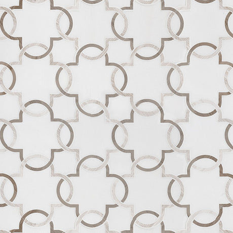 Bianco Quatrefoil Polished Tile