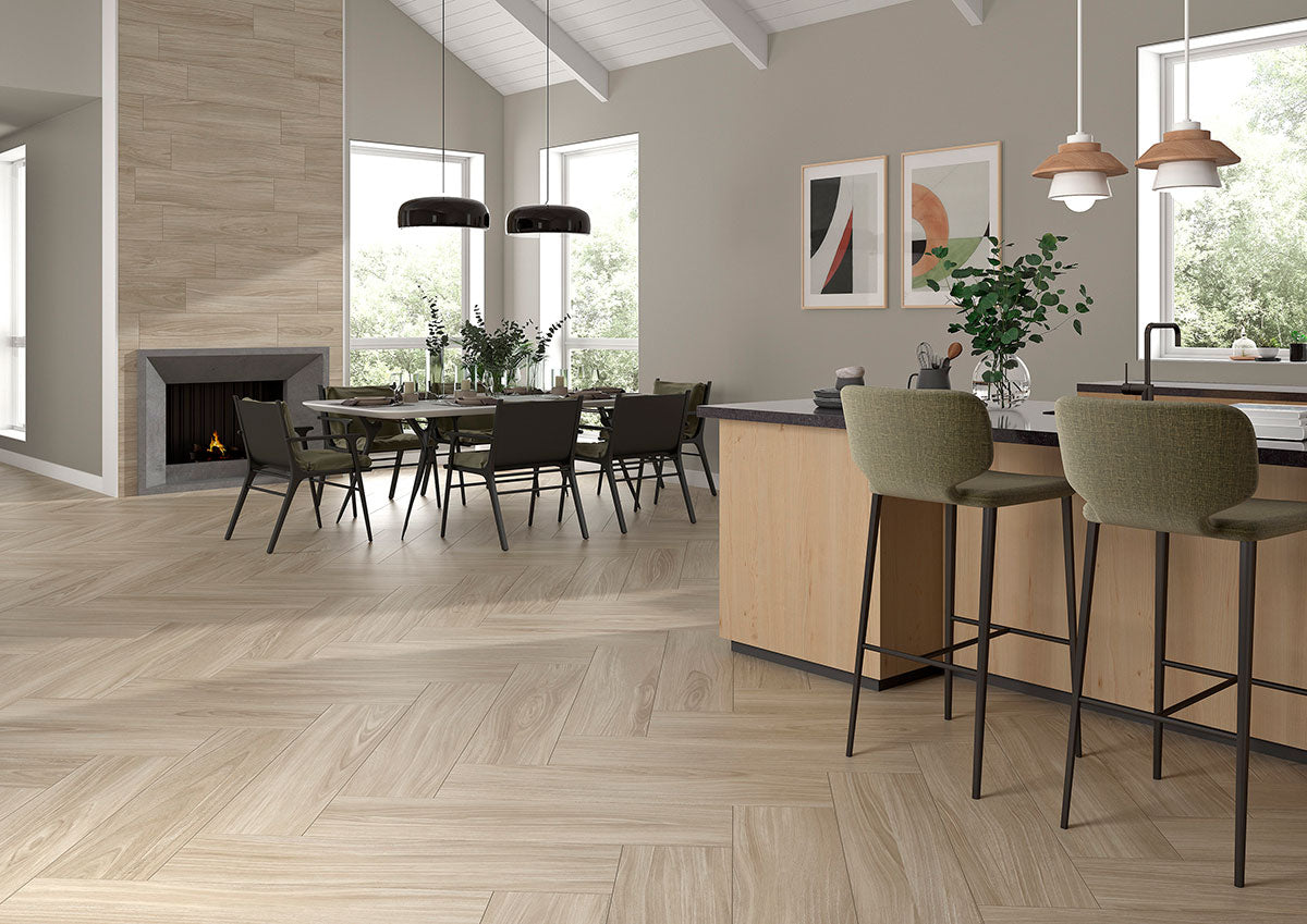 Saddle Porcelain Wood Tile