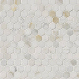 Calacatta Gold 1” Hexagon Mosaic Tile