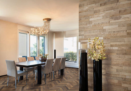 Canyon Cream Stacked Porcelain Tile