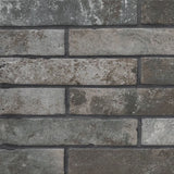 Brickstone Charcoal 2X10 Brick Wall Tile