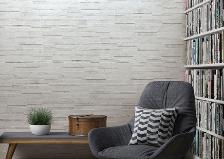 Carrara White Stacked Porcelain Tile