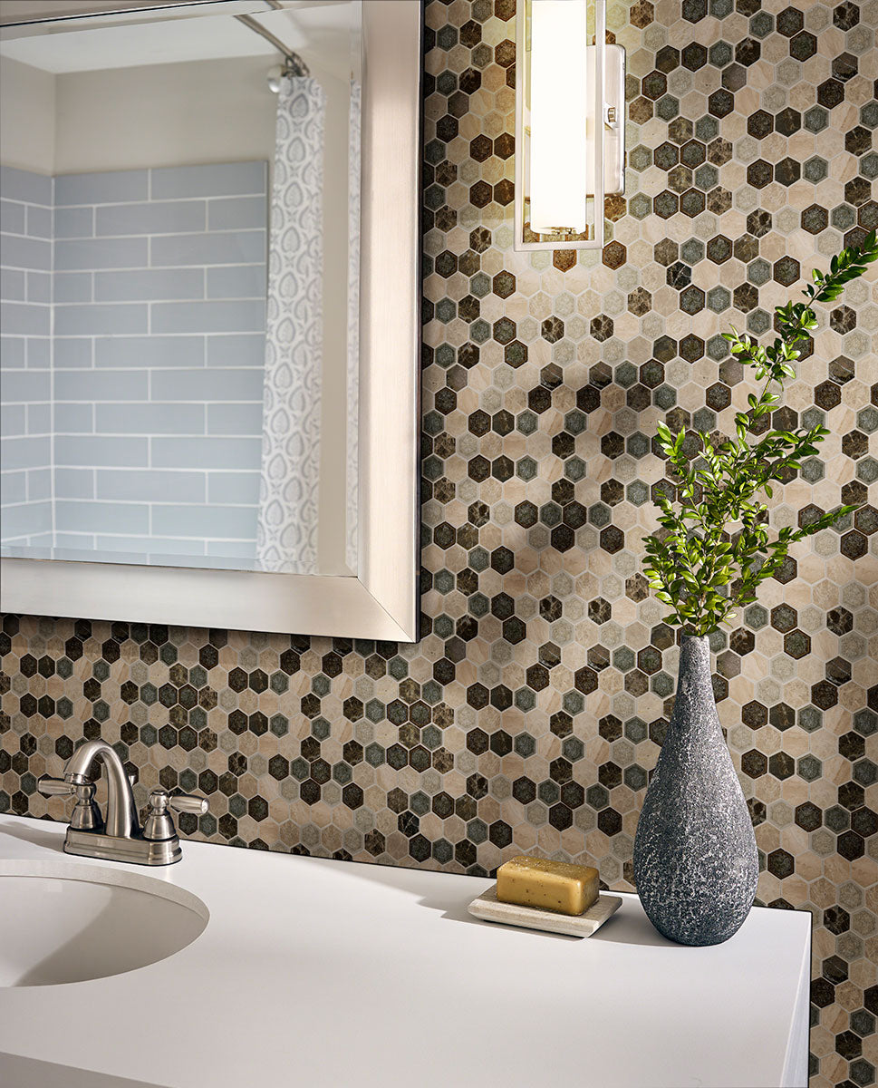 Kensington Hexagon 1” Mosaic Tile