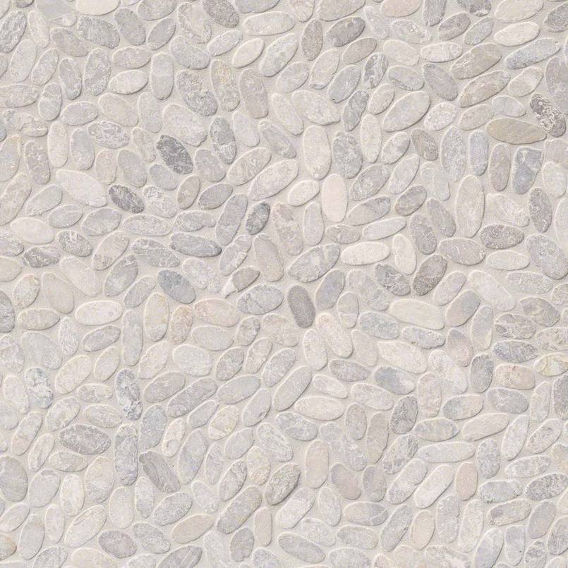 Sliced Ash Pebbles Mosaic Tile