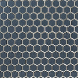 Vague Blue 3" Hexagon Mosaic Tile