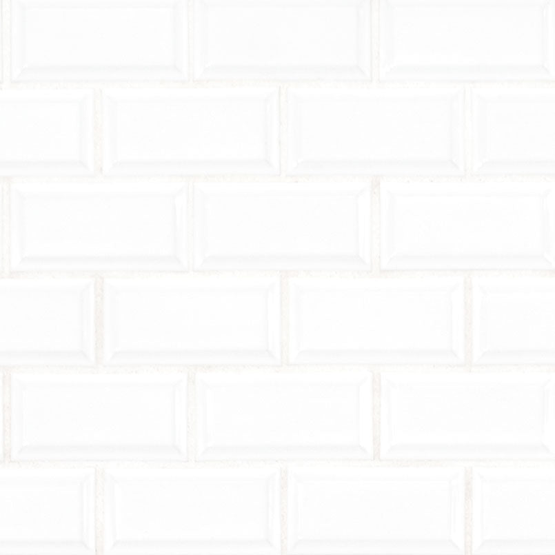 White 2X4 Beveled Glossy Tile