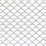 White Glossy Fish Scale Pattern Mosaic Tile